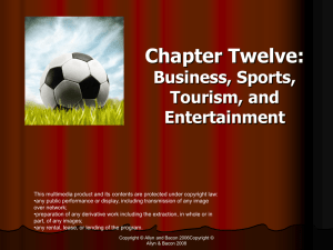 Chapter Twelve: Business, Sports, Tourism, and Entertainment