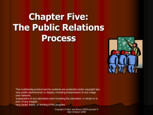 Chapter Five: The Public Relations Process