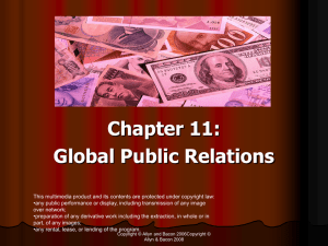 Chapter 11: Global Public Relations