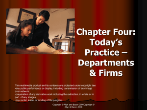 Chapter Four: Today’s Practice – Departments