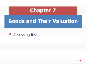  Chapter 7 Bonds and Their Valuation Assessing Risk