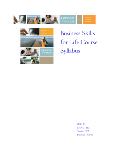 Business Skills for Life Course Syllabus