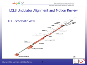 LCLS Undulator Alignment and Motion Review LCLS schematic view 1