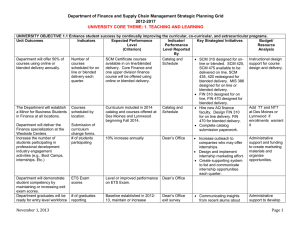 Department of Finance and Supply Chain Management Strategic Planning Grid 2012-2017