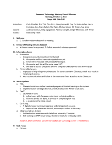 Academic Technology Advisory Council Minutes Monday, October 6, 2014 Barge 304, 2:00-3:00