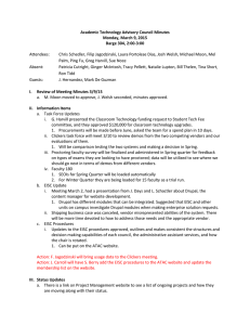 Academic Technology Advisory Council Minutes Monday, March 9, 2015 Barge 304, 2:00-3:00