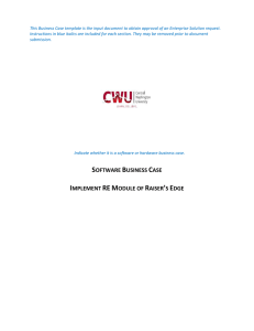 This Business Case template is the input document to obtain...