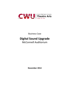 Digital Sound Upgrade McConnell Auditorium Business Case