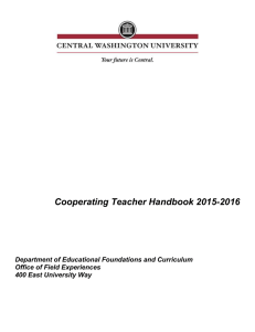 Cooperating Teacher Handbook 2015-2016