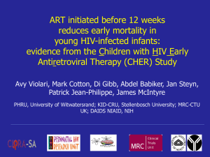 ART initiated before 12 weeks reduces early mortality in young HIV-infected infants: