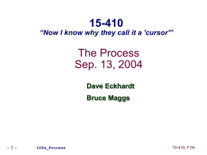 The Process Sep. 13, 2004 15-410