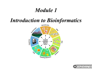 Module 1 Introduction to Bioinformatics Sevas Educational Society All Rights Reserved,  2008
