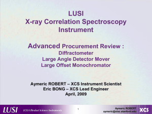 LUSI X-ray Correlation Spectroscopy Instrument Advanced