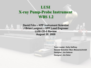 LUSI X-ray Pump-Probe Instrument WBS 1.2