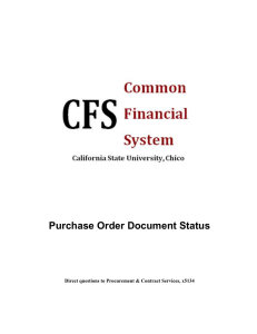 Purchase Order Document Status