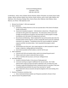 Grad Council Meeting Minutes November 4, 2013 SURC 301 3:30-5 PM