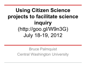 Using Citizen Science projects to facilitate science inquiry (