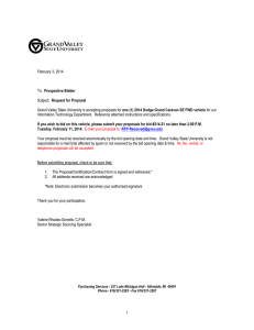 February 3, 2014 Prospective Bidder Request for Proposal