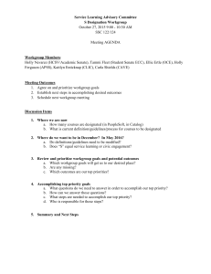 Service Learning Advisory Committee S Designation Workgroup Workgroup Members