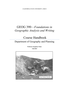 GEOG 390—  Course Handbook Foundations in