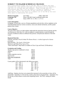 SUBJECT TO MAJOR SCHEDULE CHANGES