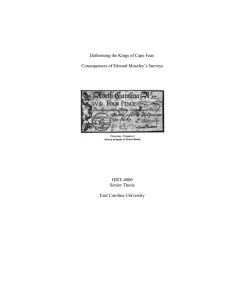 Dethroning the Kings of Cape Fear: Consequences of Edward Moseley’s Surveys HIST-4000