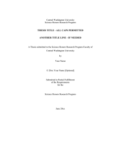 THESIS TITLE - ALL CAPS PERMITTED