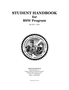 STUDENT HANDBOOK for BSW Program