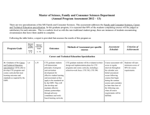 Master of Science, Family and Consumer Sciences Department