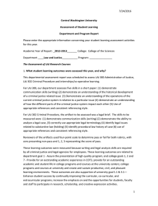 7/24/2016 Please enter the appropriate information concerning your student learning assessment... Central Washington University Assessment of Student Learning