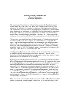 Academic Program Review 2003-2004 Executive Summary Economics Department