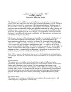 Academic Program Review  2003 – 2004 Executive Summary