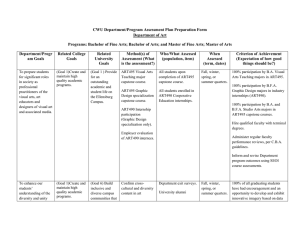CWU Department/Program Assessment Plan Preparation Form Department of Art