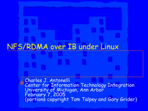 NFS/RDMA over IB under Linux
