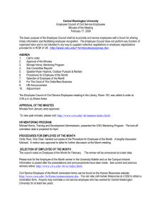 Central Washington University Employee Council of Civil Service Employees February 17, 2009