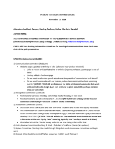 PCOSUW Executive Committee Minutes November 12, 2014
