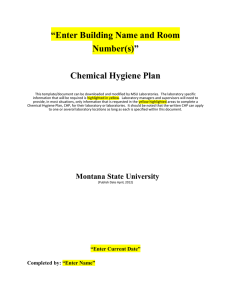 “Enter Building Name and Room Number(s)”  Chemical Hygiene Plan