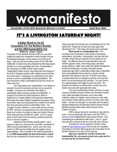 womanifesto IT’S A LIVINGSTON SATURDAY NIGHT!  A Better World for Us All: