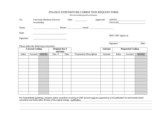 FINANCE EXPENDITURE CORRECTION REQUEST FORM