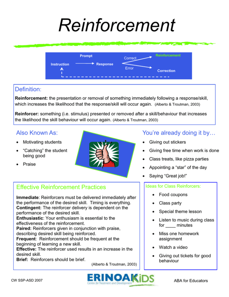 Reinforcement Definition