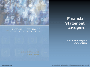 Financial Statement Analysis K R Subramanyam
