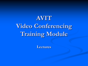 AVIT Video Conferencing Training Module Lectures