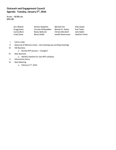 Outreach and Engagement Council Agenda:  Tuesday, January 5 , 2016