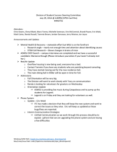 Division of Student Success Steering Committee MINUTES