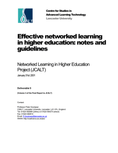 Effective networked learning in higher education: notes and guidelines