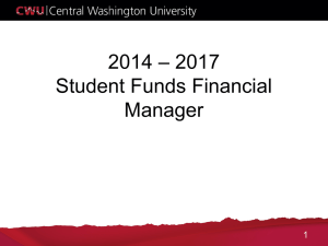 – 2017 2014 Student Funds Financial Manager