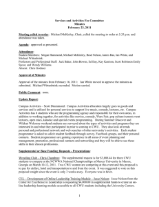 Services and Activities Fee Committee Minutes February 23, 2011