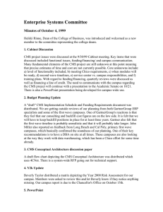 Enterprise Systems Committee Minutes of October 4, 1999