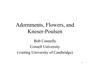 Adornments, Flowers, and Kneser-Poulsen Bob Connelly Cornell University