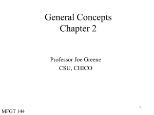 General Concepts Chapter 2 Professor Joe Greene CSU, CHICO